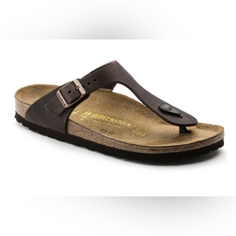 Birkenstock Gizeh Women's US 6  6.5  EU 37 Shoes Brown Leather Thong Sandals S